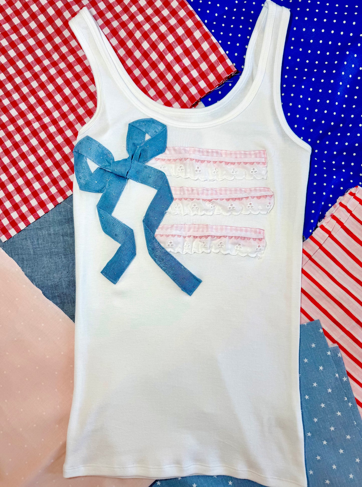 PINK, white and blue