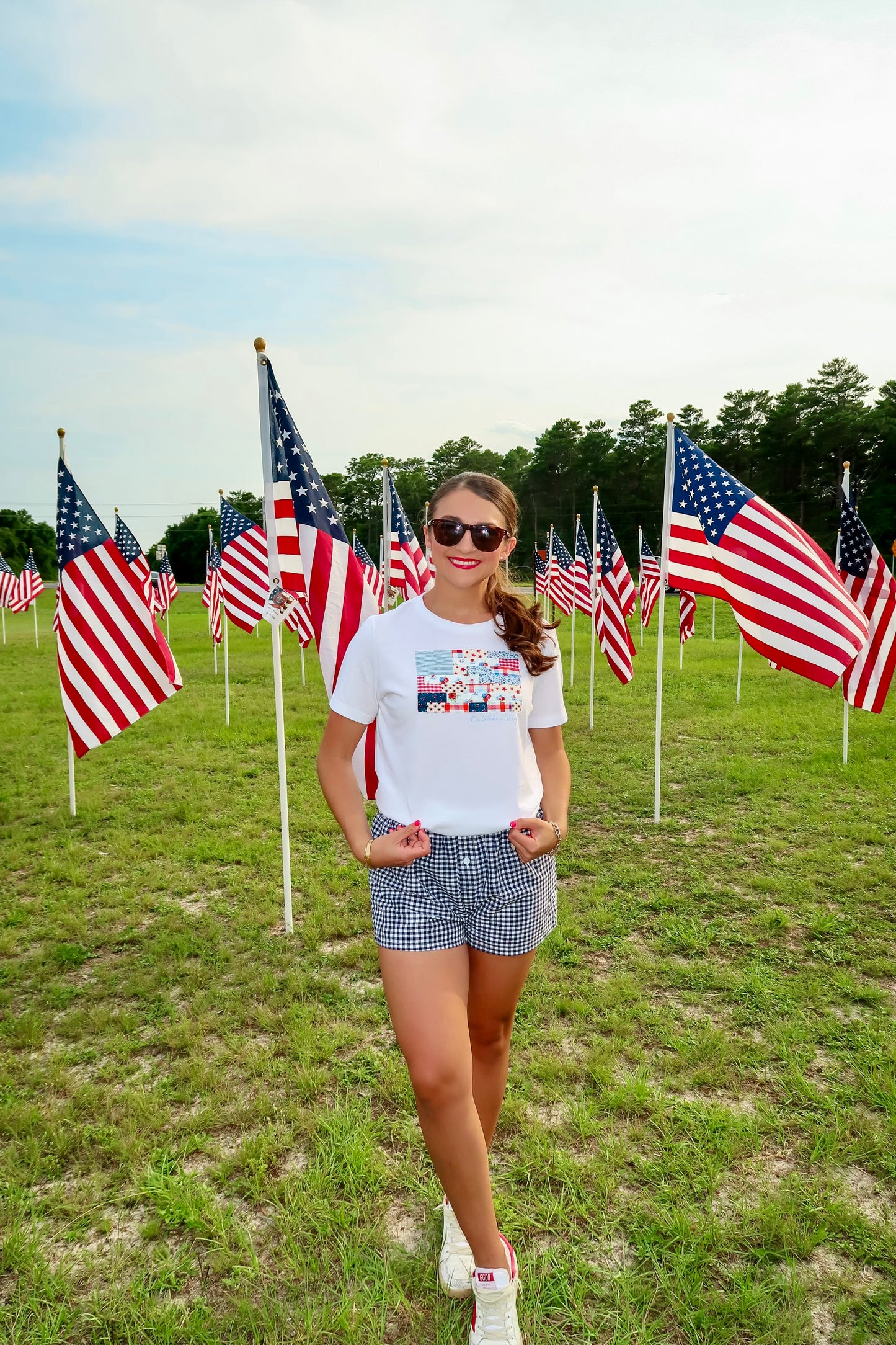 Flag Graphic White T-Shirt