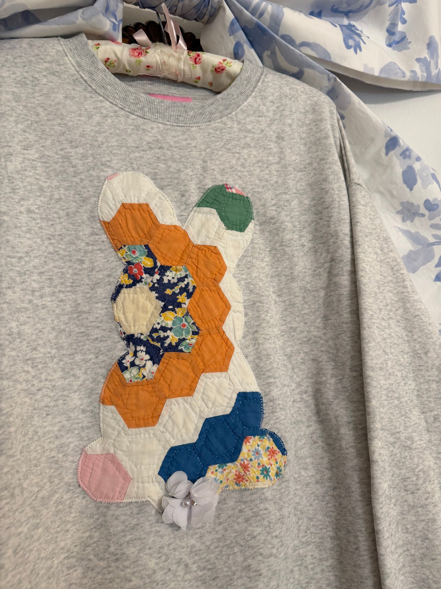 Large Quilted Bunny Crew