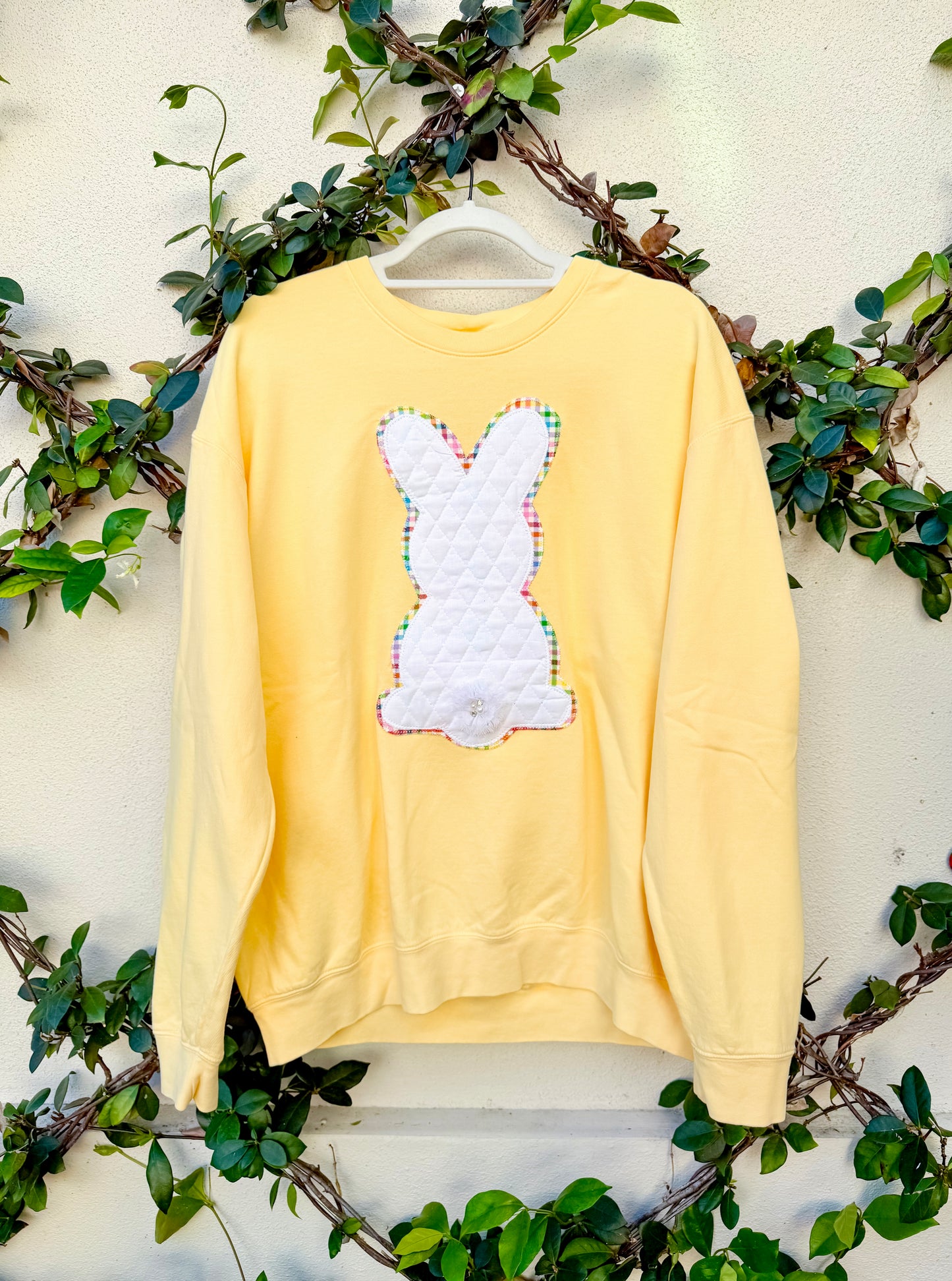 Rainbow Gingham Bunny