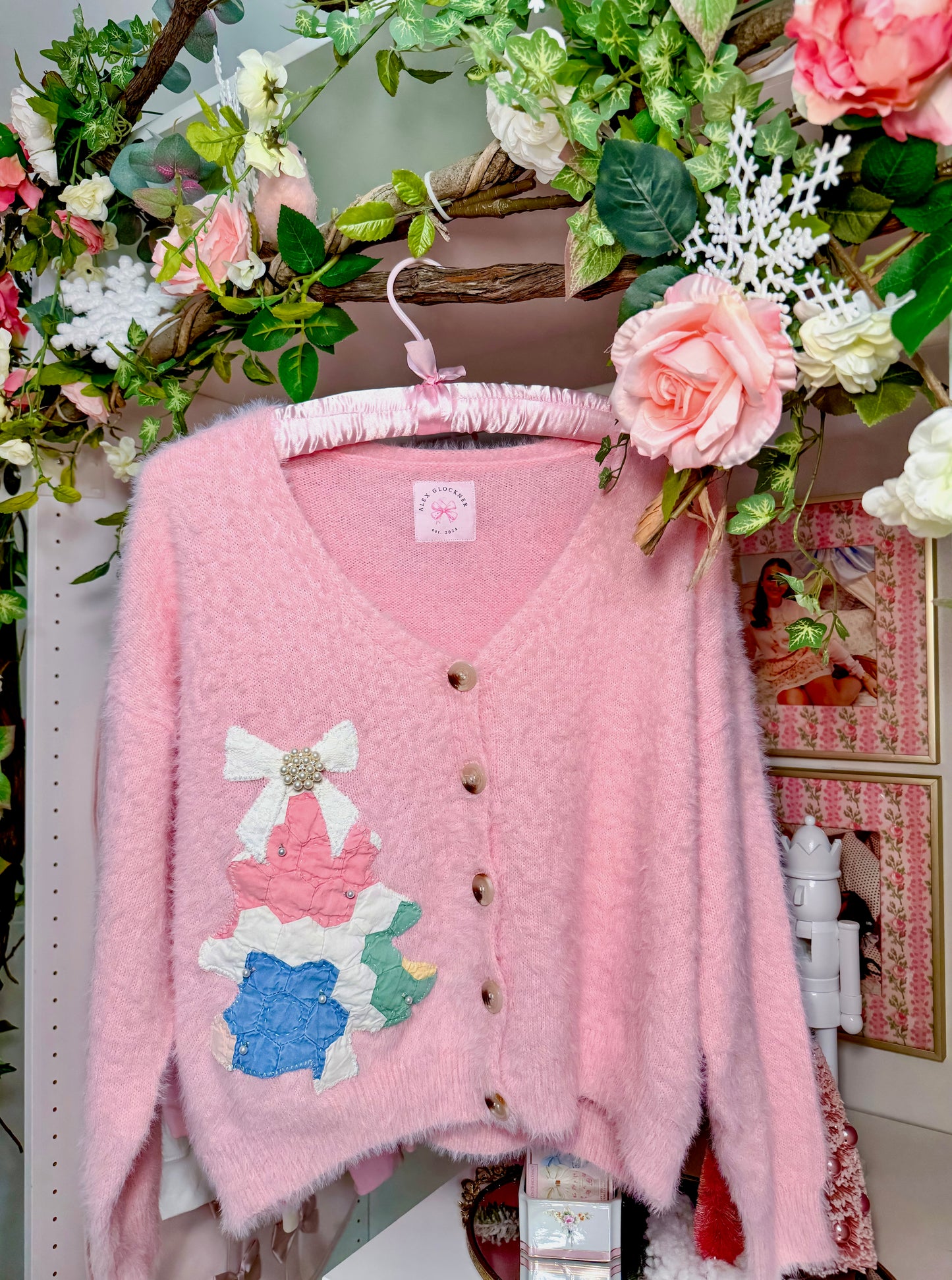 Small Quilted Tree Cardigan