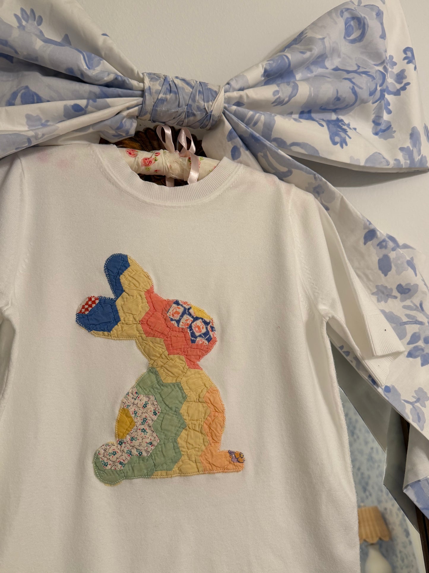 Large Quilted Bunny Sweater