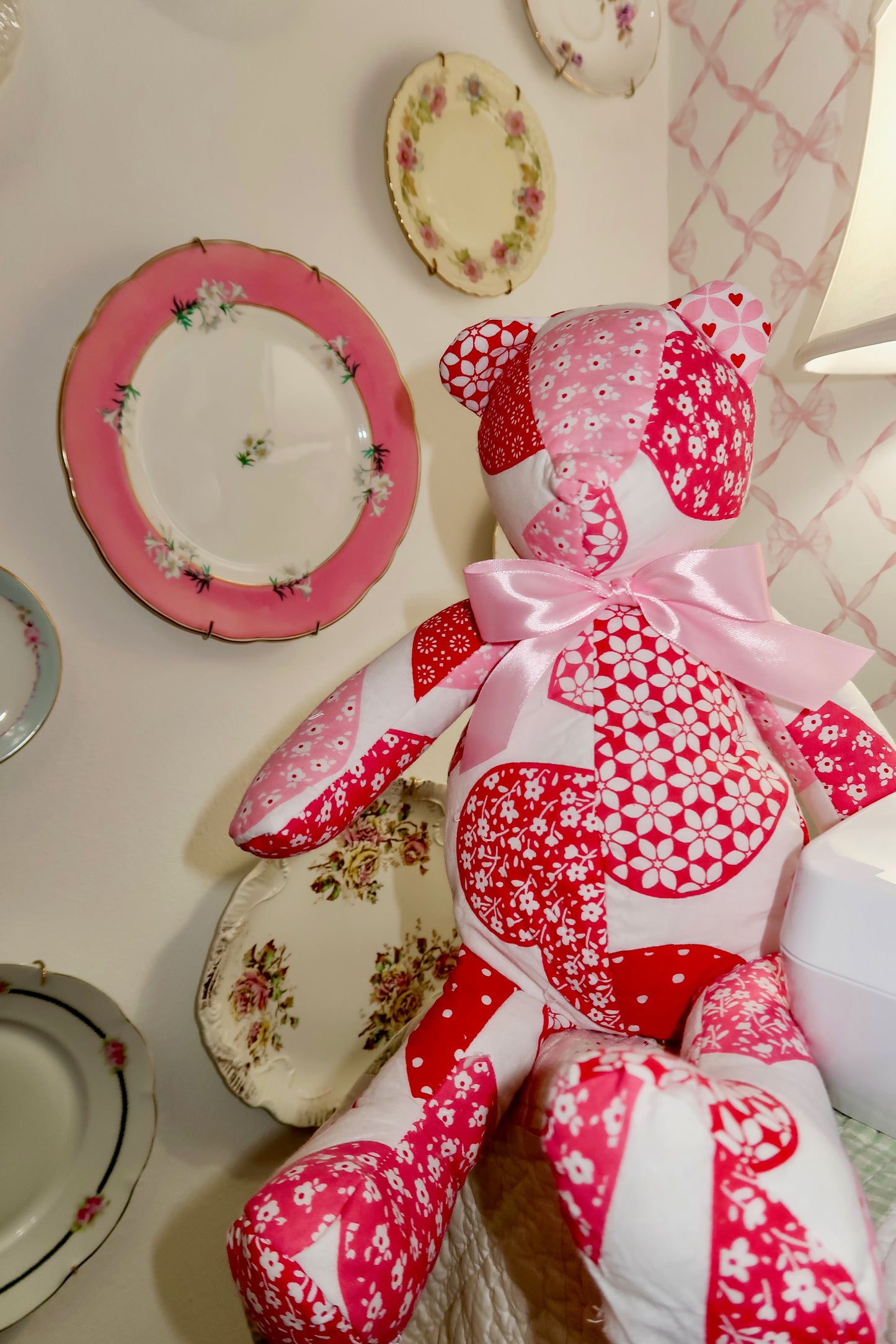 Quilted Valentine's Day Bear