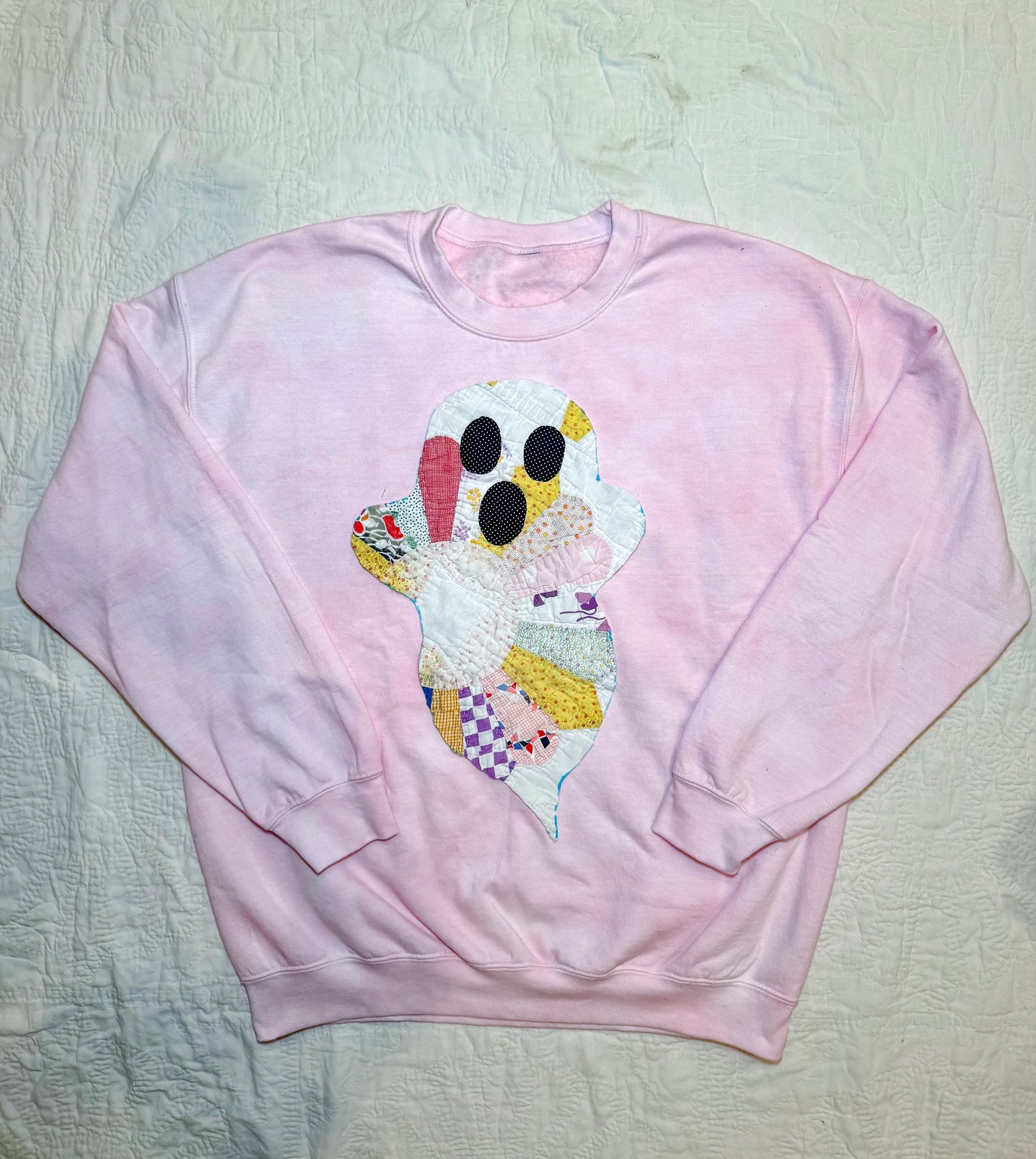 Pink Quilted Ghost Sweatshirt