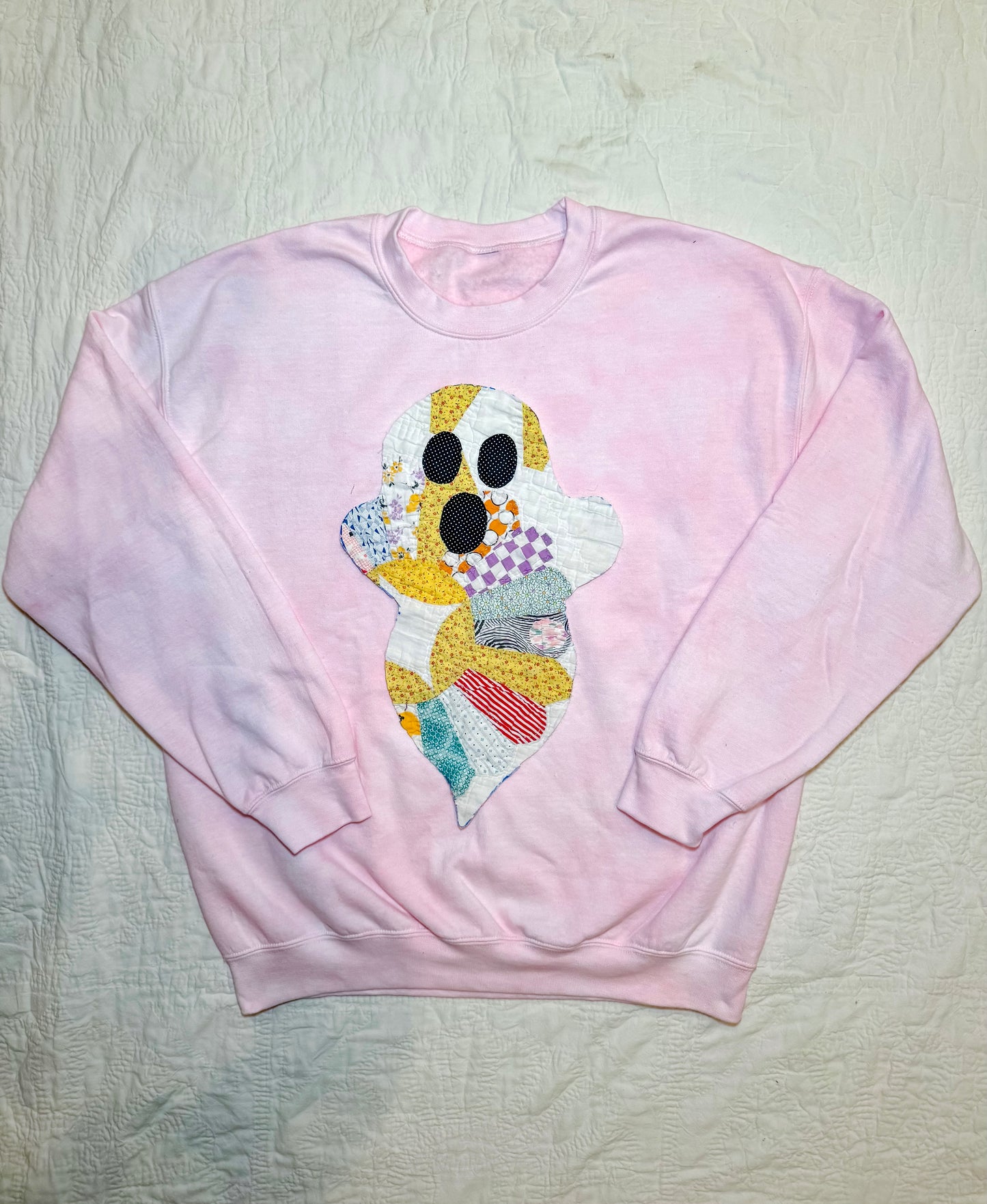 Pink Quilted Ghost Sweatshirt