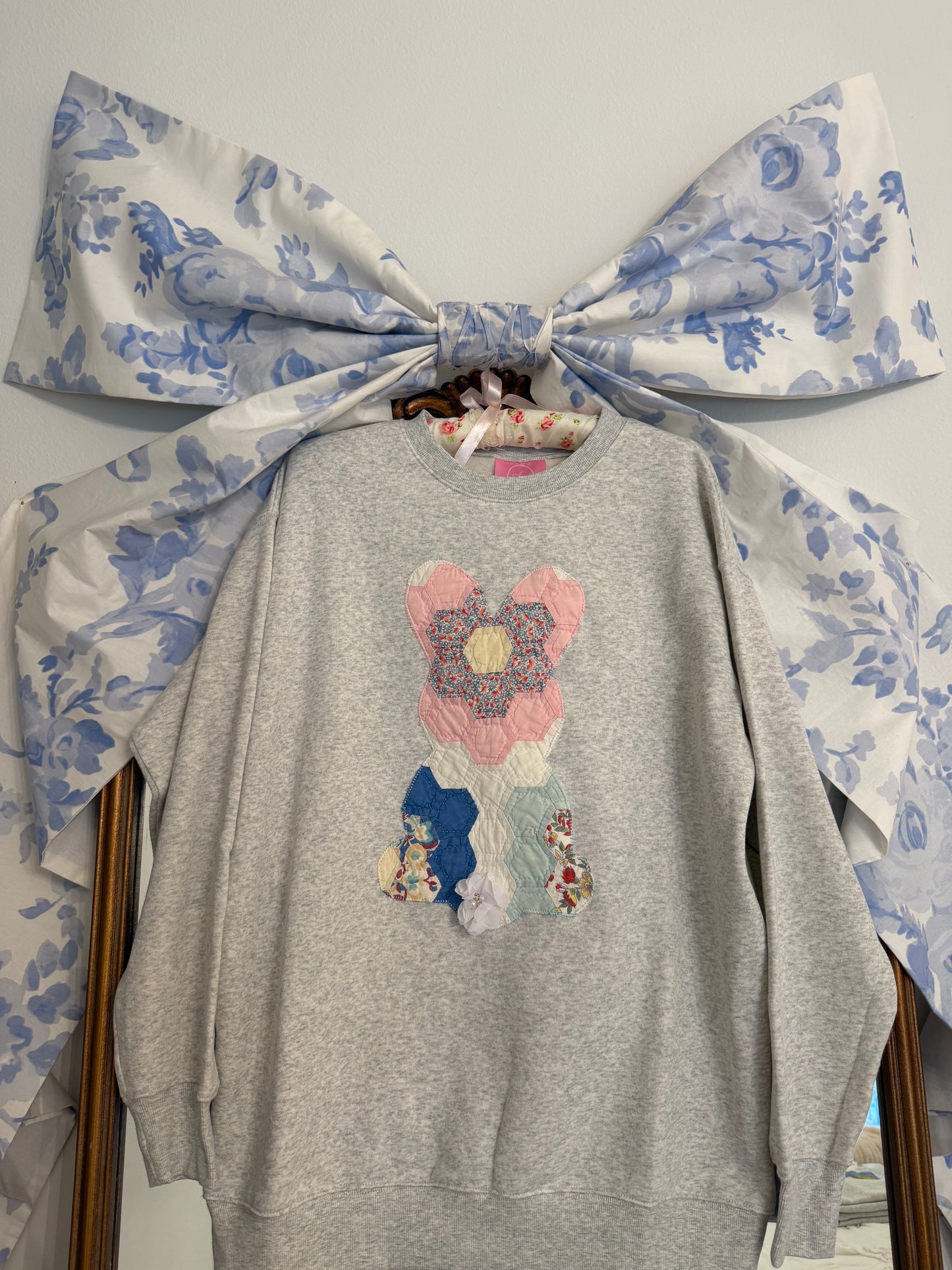 Small Quilted Bunny Crew