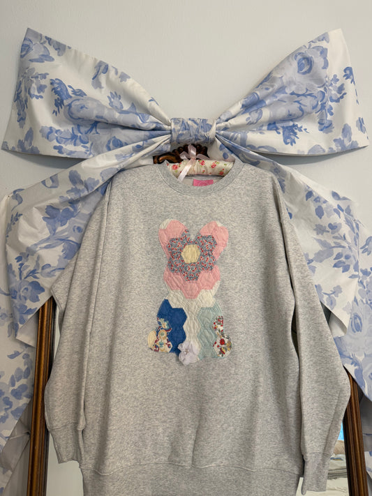 Small Quilted Bunny Crew