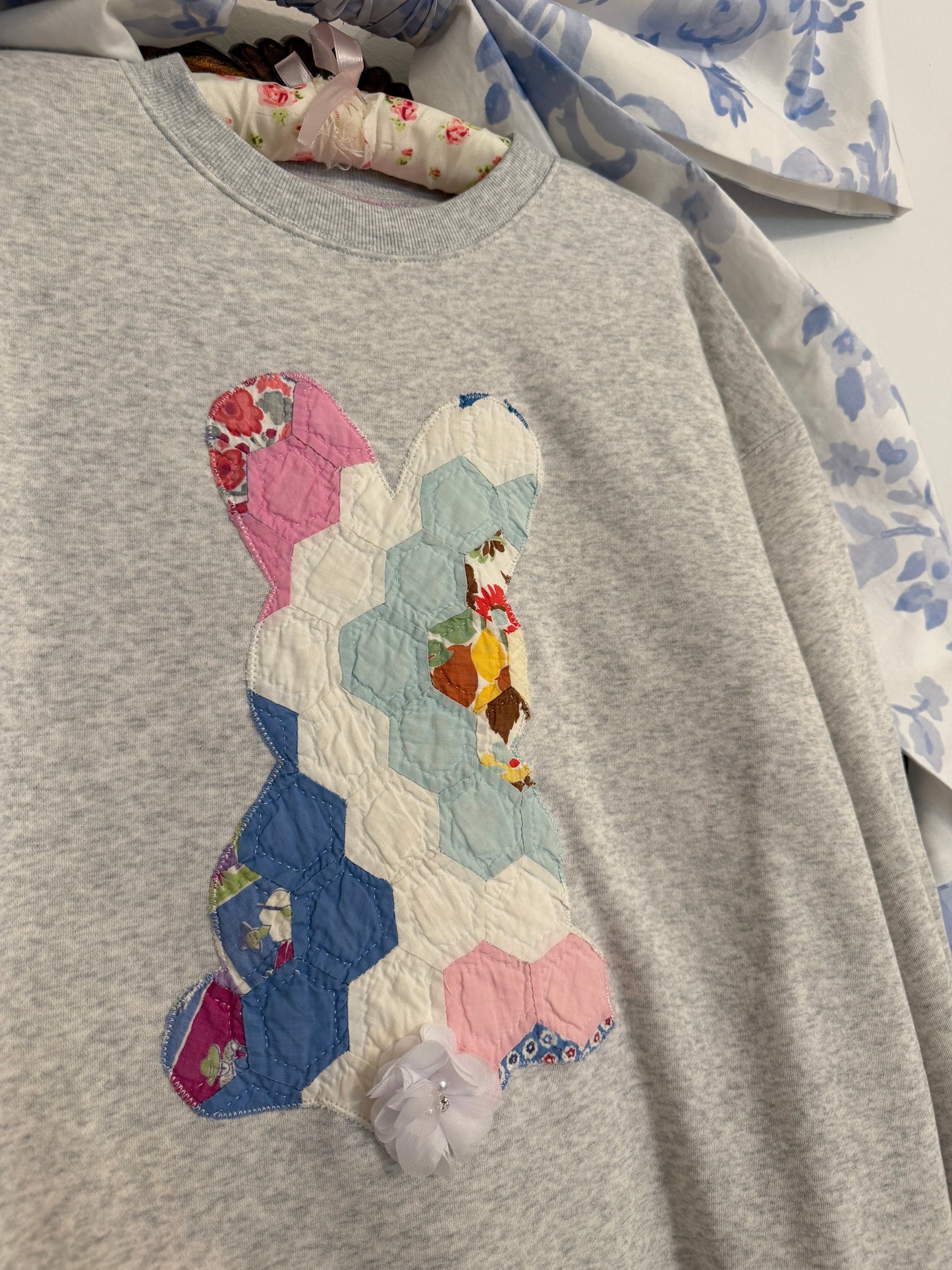 Medium Quilted Bunny Crew