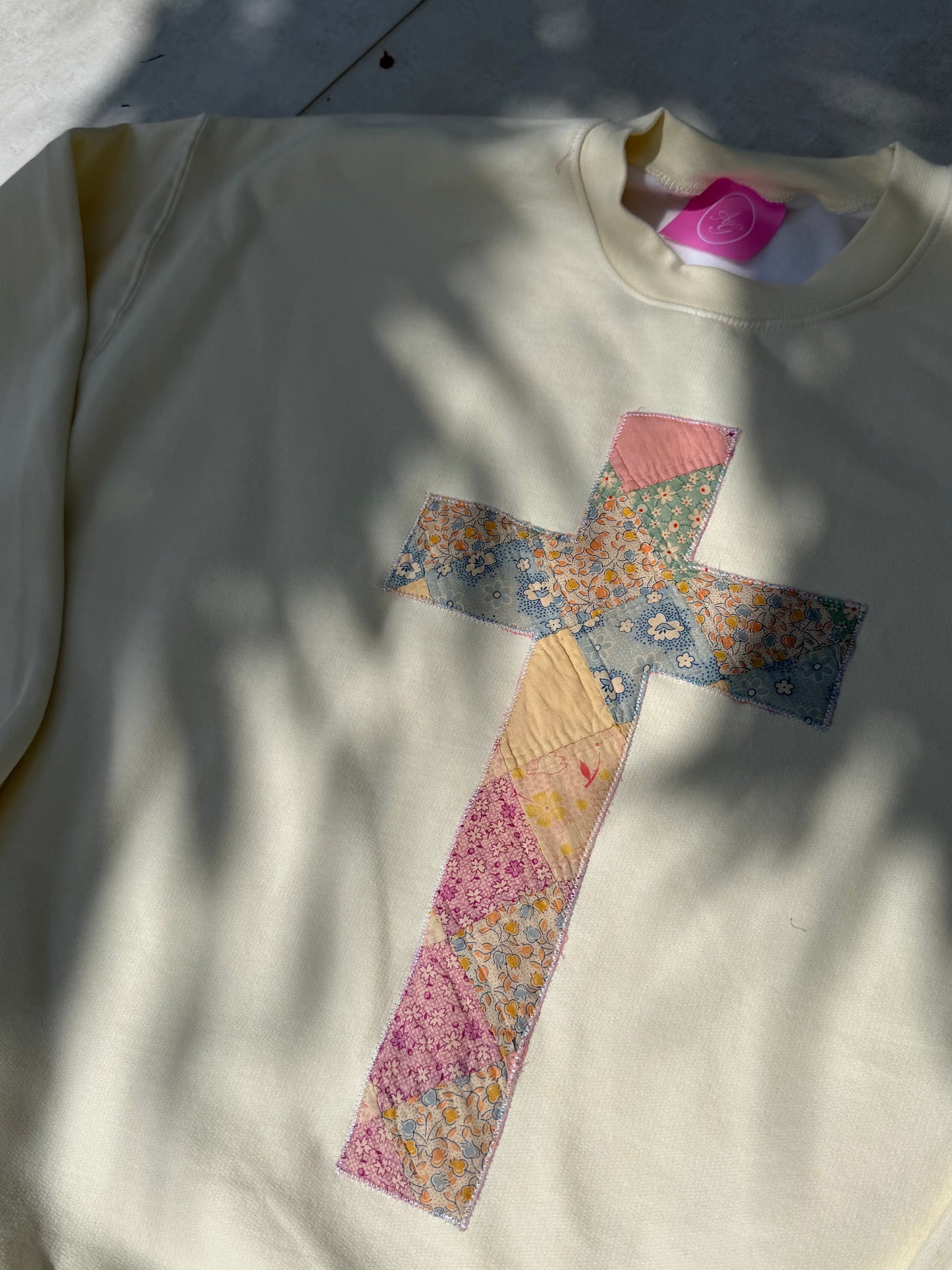 XL Quilted Cross Crewneck