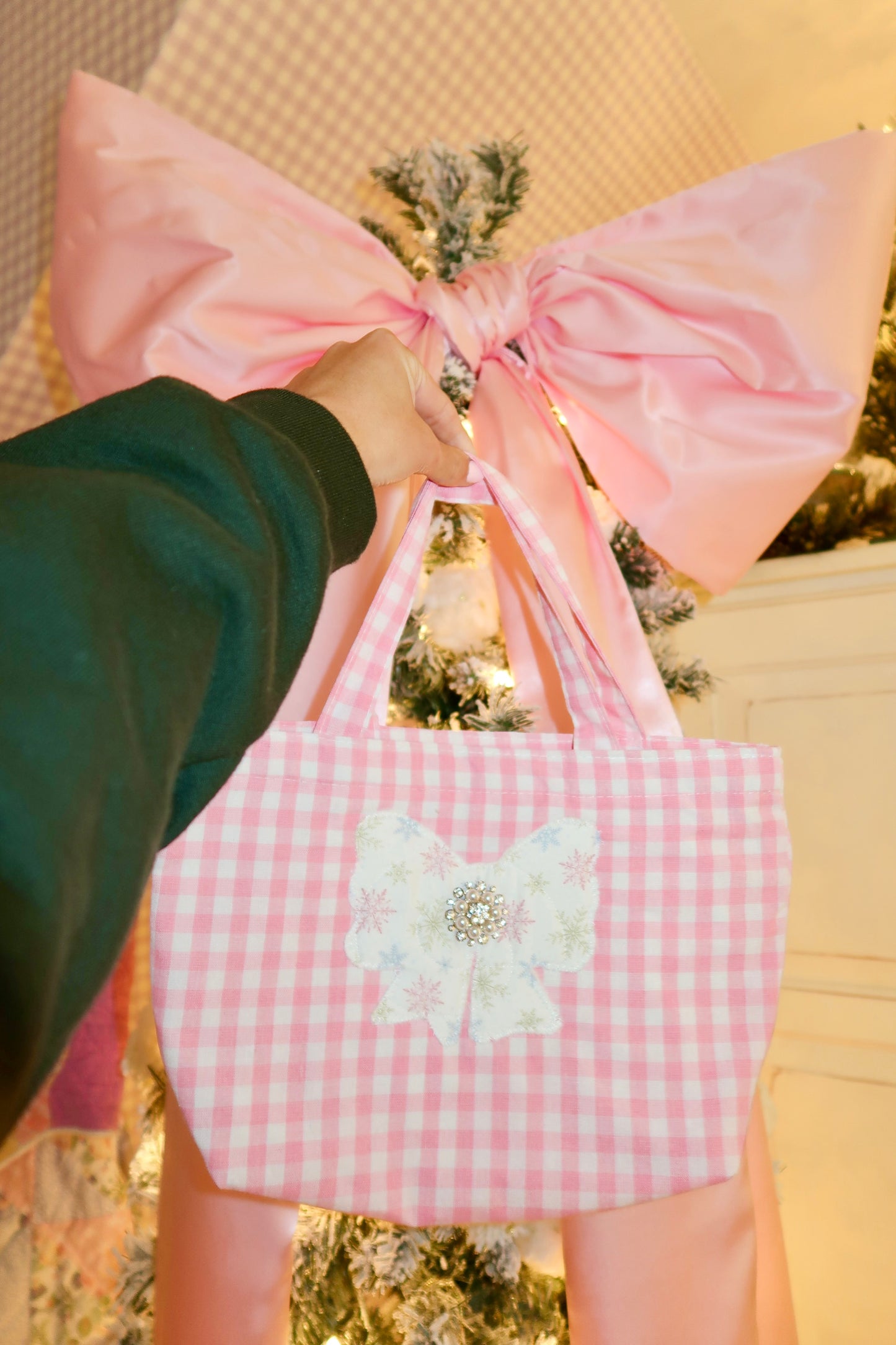 Gingham Winter Totes