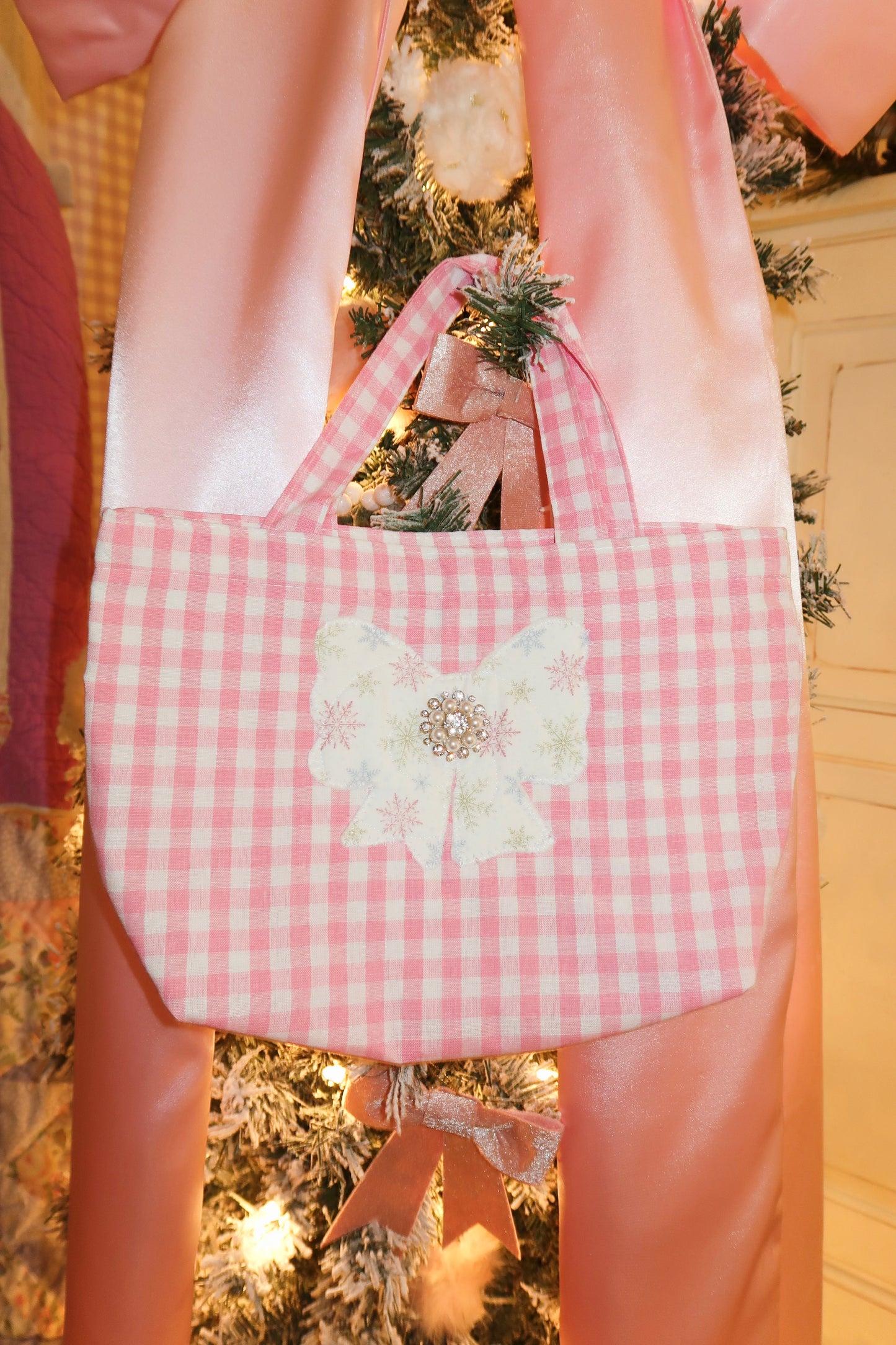 Gingham Winter Totes