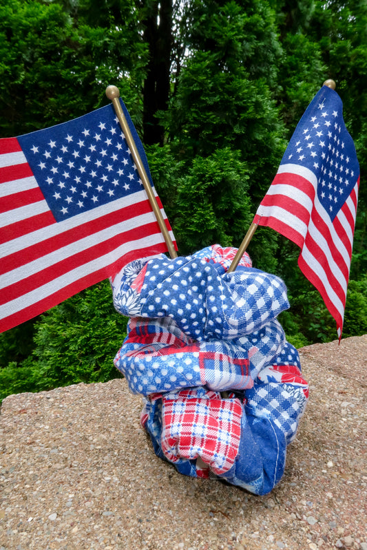 Americana Patchwork Scrunchie