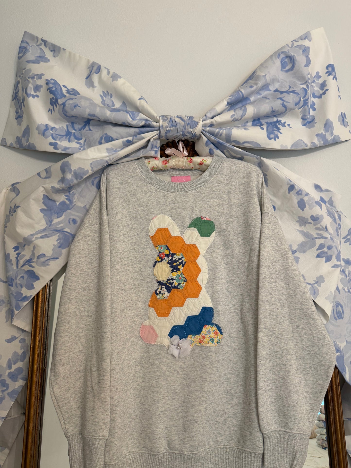 Large Quilted Bunny Crew