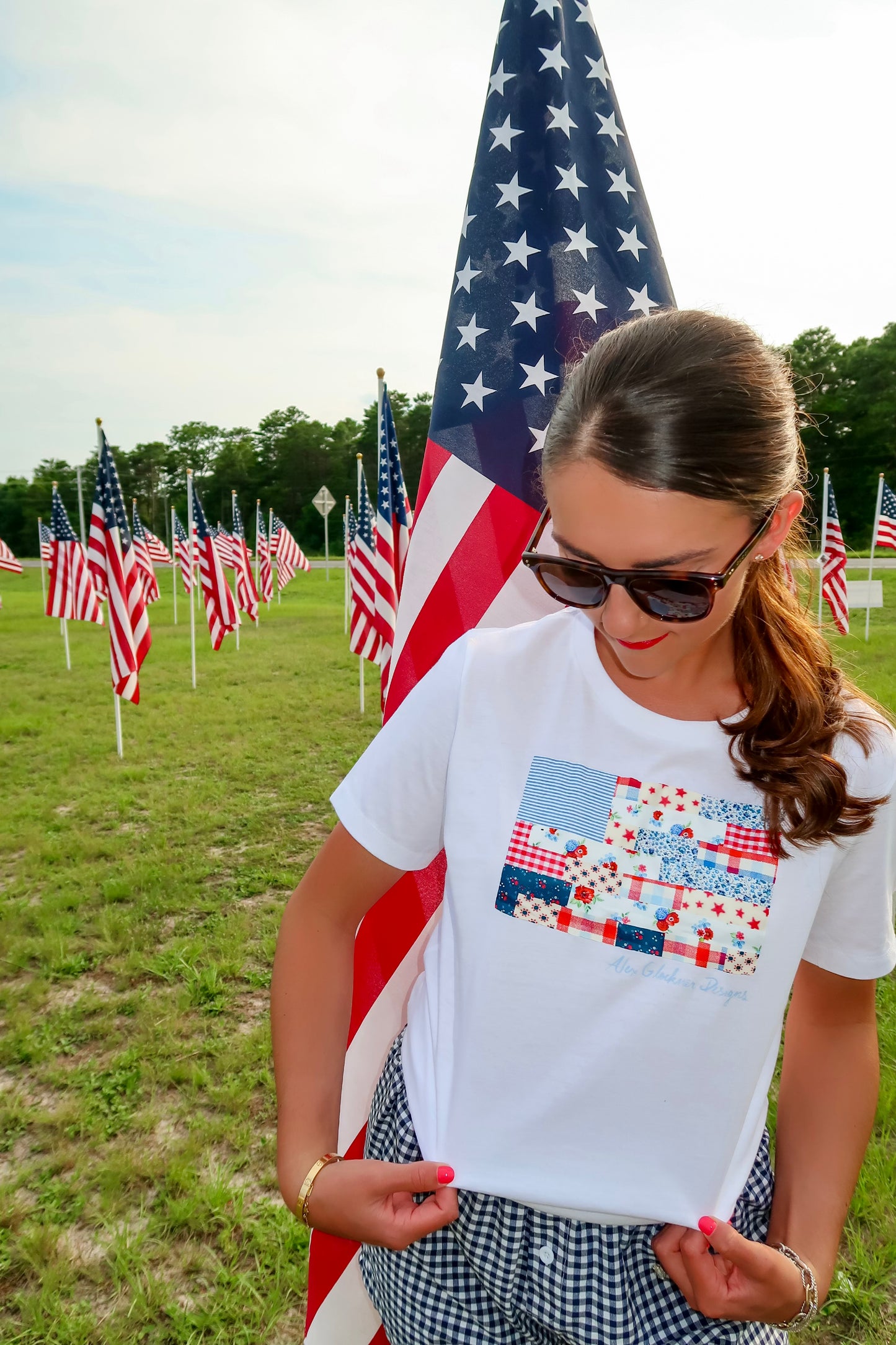 Flag Graphic White T-Shirt