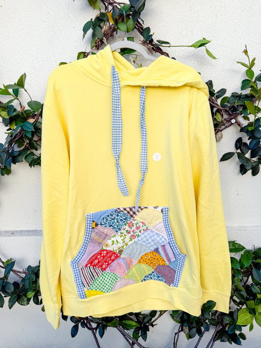 Quilted pocket hoodie