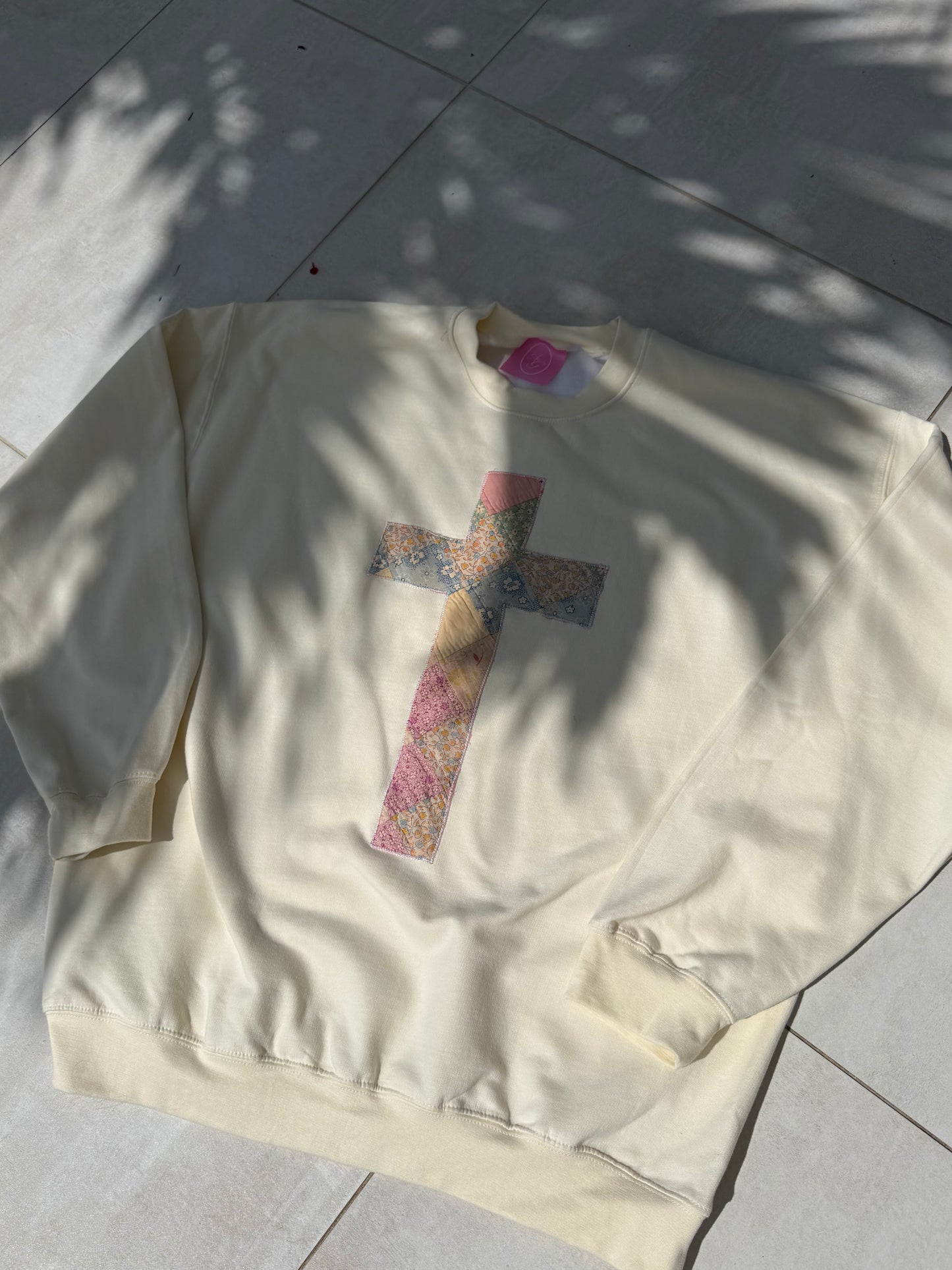 XL Quilted Cross Crewneck