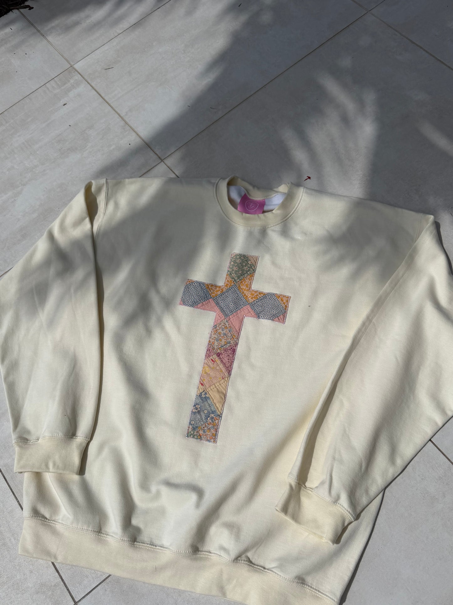 XL Quilted Cross Crewneck
