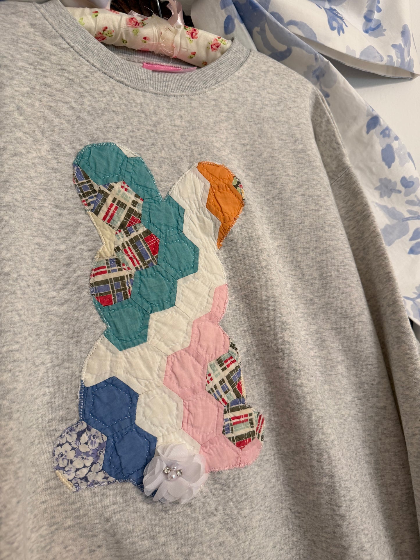 Large Quilted Bunny Crew