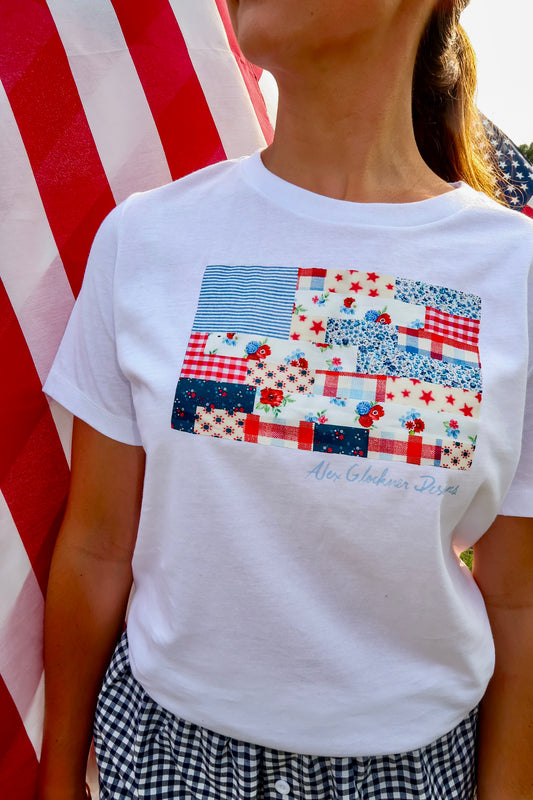 Flag Graphic White T-Shirt