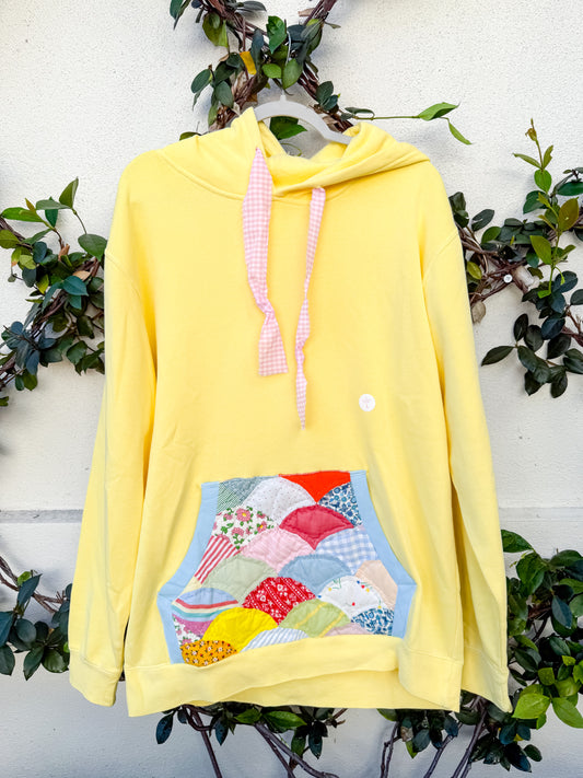 Quilted pocket hoodie