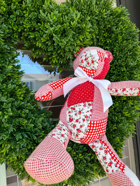 Quilted Valentine's Day Bear
