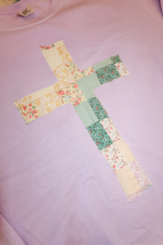 Large Quilted Cross Pullover