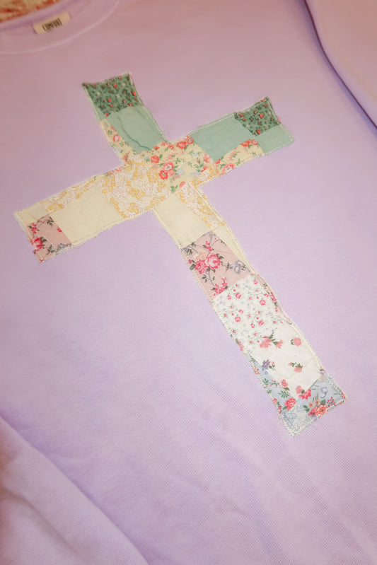 Large Quilted Cross Pullover