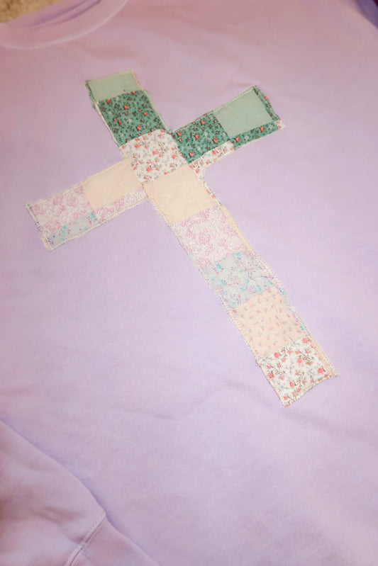 Large Quilted Cross Pullover