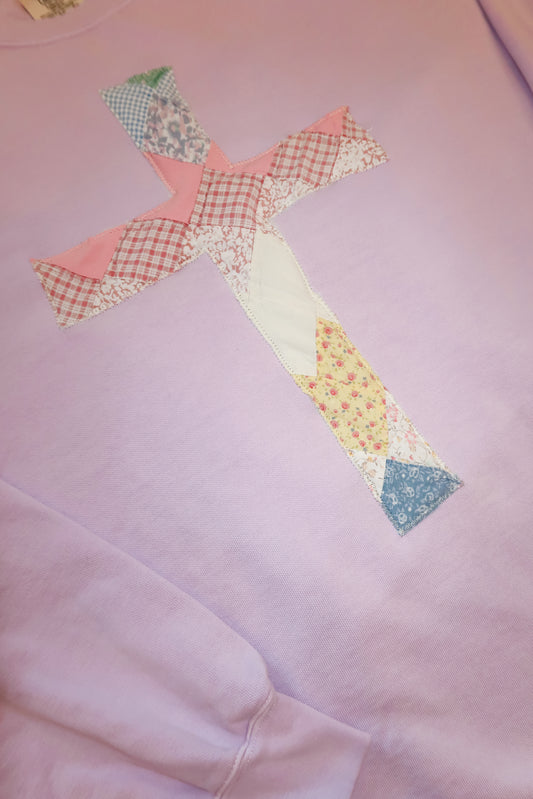 XL Quilted Cross Pullover