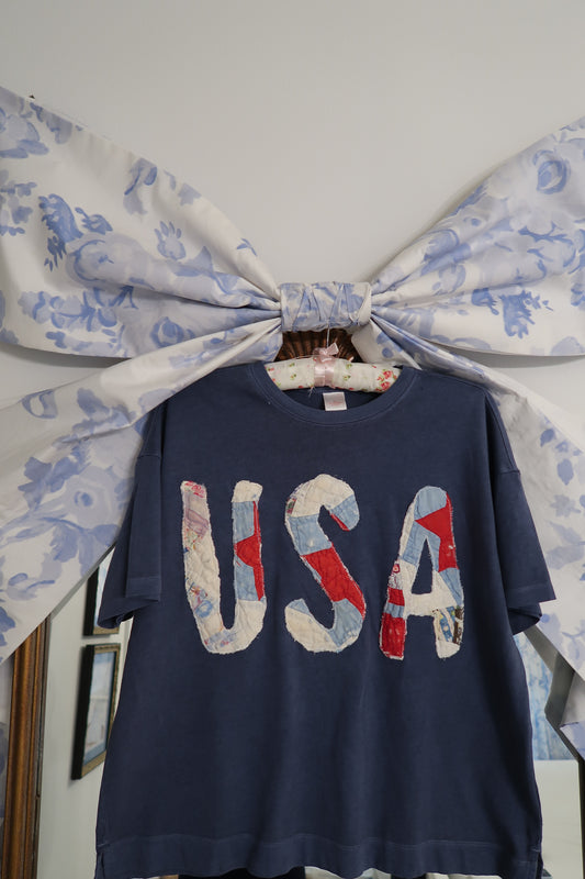 Small USA Quilted Tee