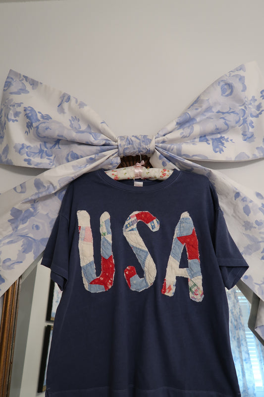 Small Quilted USA Tee