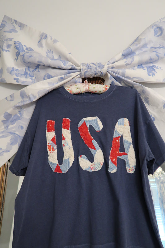 Large Quilted USA Tee