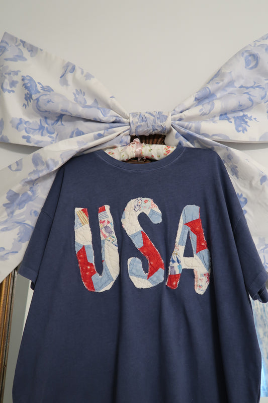 XL Quilted USA Tee