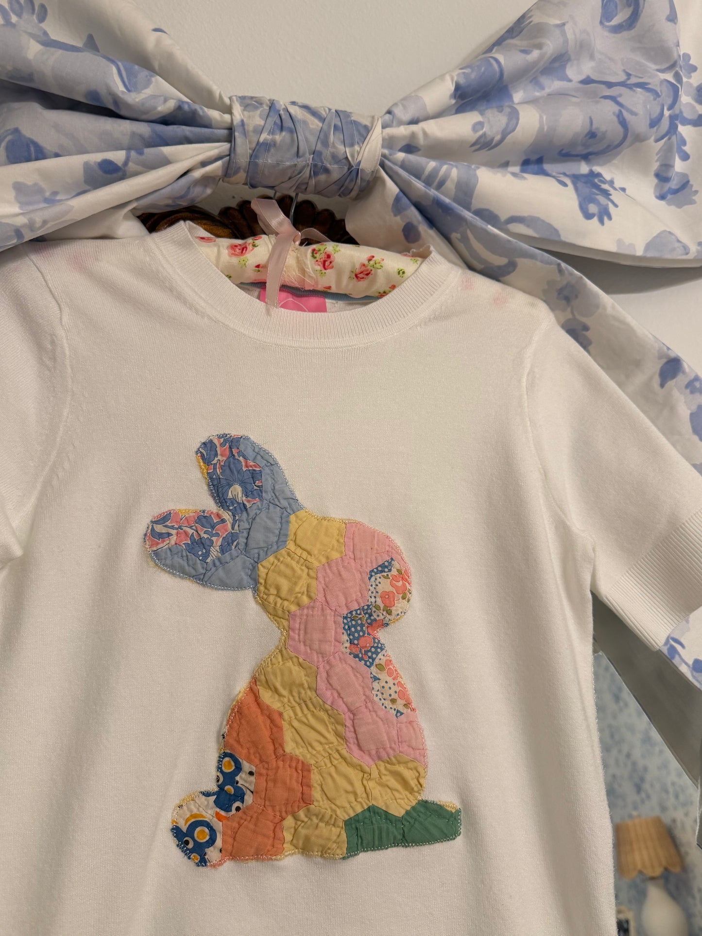 Small Quilted Bunny Sweater