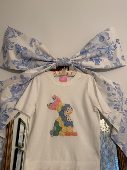 Large Quilted Bunny Sweater