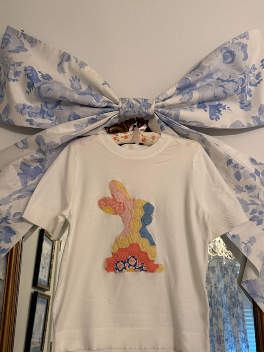 Large Quilted Bunny Sweater