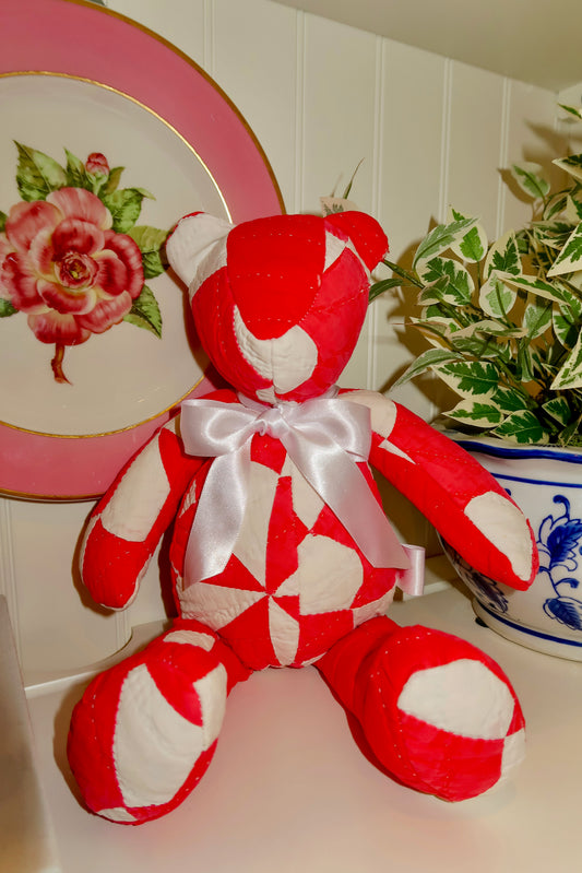 Quilted Valentine's Day Bear