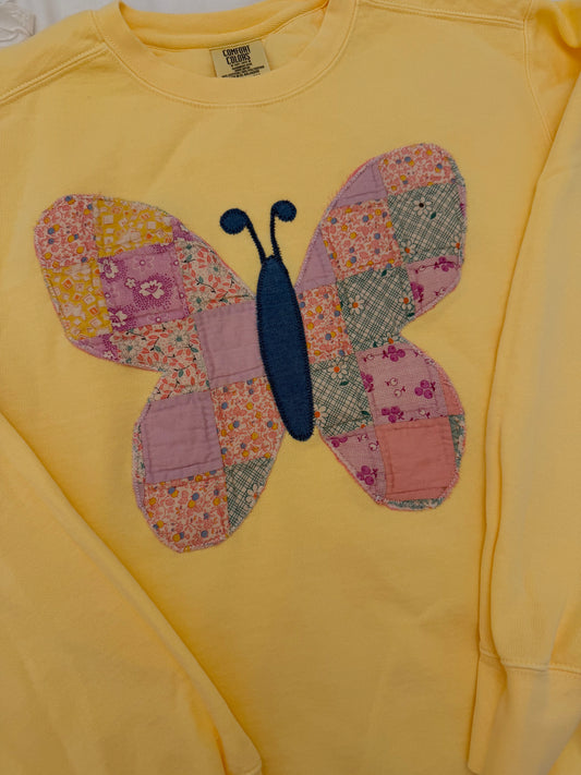 Small Blushing Butterfly Sweatshirt